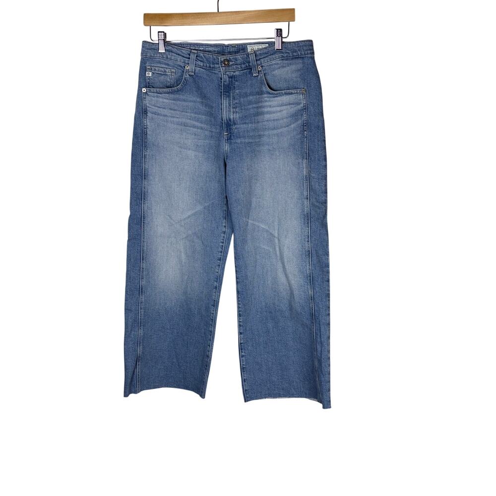 AG Adriano Goldschmid Saige Wide Leg Crop Jeans Size 30